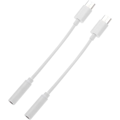 Subzonal USB-C to 3.5mm Audio Adapter - 2 Piece Set for Headphones Compatible with Smartphone