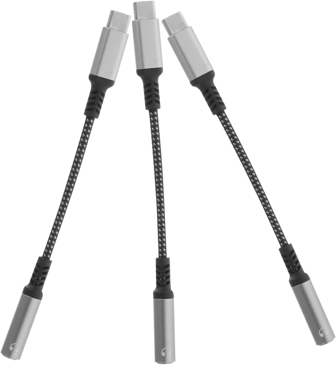 Subzonal 3-Piece USB-C to 3.5mm Jack Adapter Set with Seamless Audio Connection