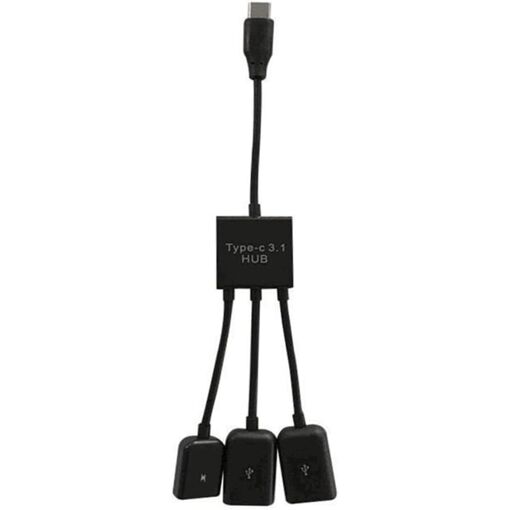 Adaptateur multifonction Subzonal 3 ports C avec câble hôte OTG de type Mini pour smartphones et tablettes