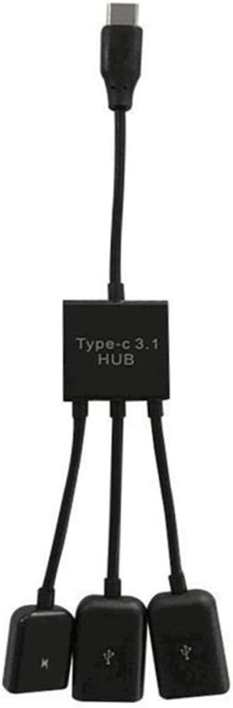 Subzonal Multi-Function 3-Port C Cable Host OTG Adapter for Smartphones and Tablets