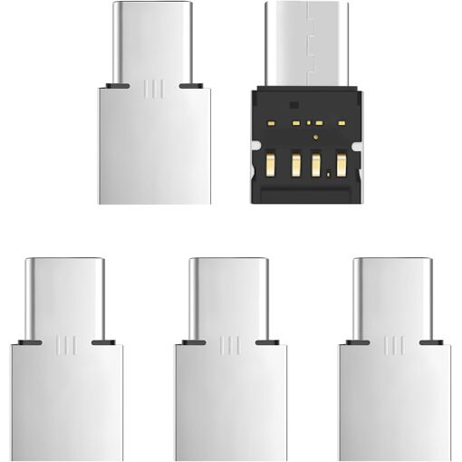 Subzonal 5-Piece Ultra Mini Type-C to USB 2.0 OTG Adapter