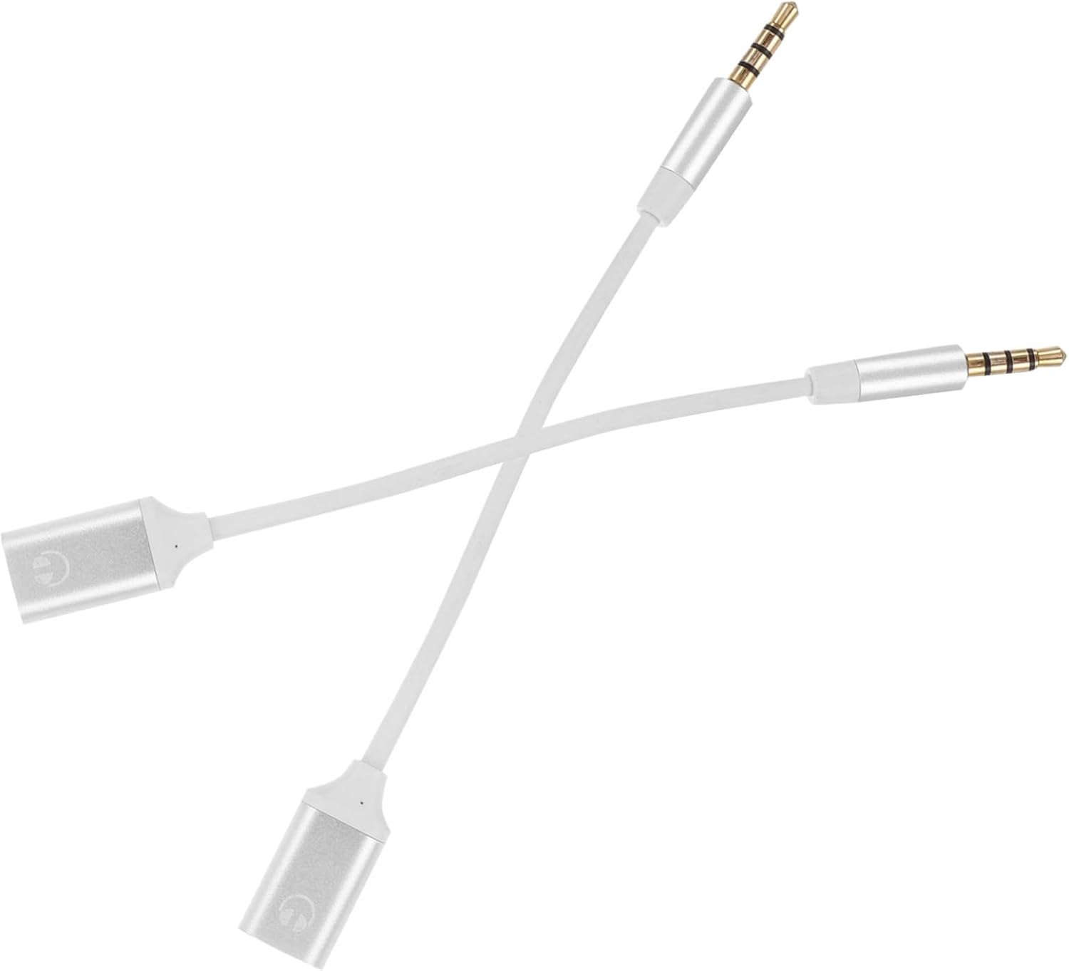 Adaptador USB-C a Jack de Auriculares de 3,5 mm - Paquete de 2, Plateado