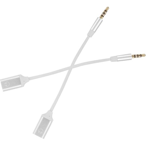 USB-C to 3.5mm Headphone Jack Adapter - 2 Pack, Silver