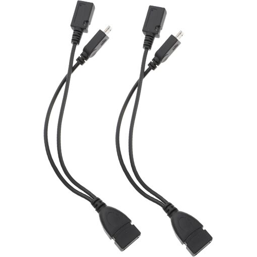 Micro USB OTG Adapter Set: 2-Piece Practical Cable for Phone and Tablet