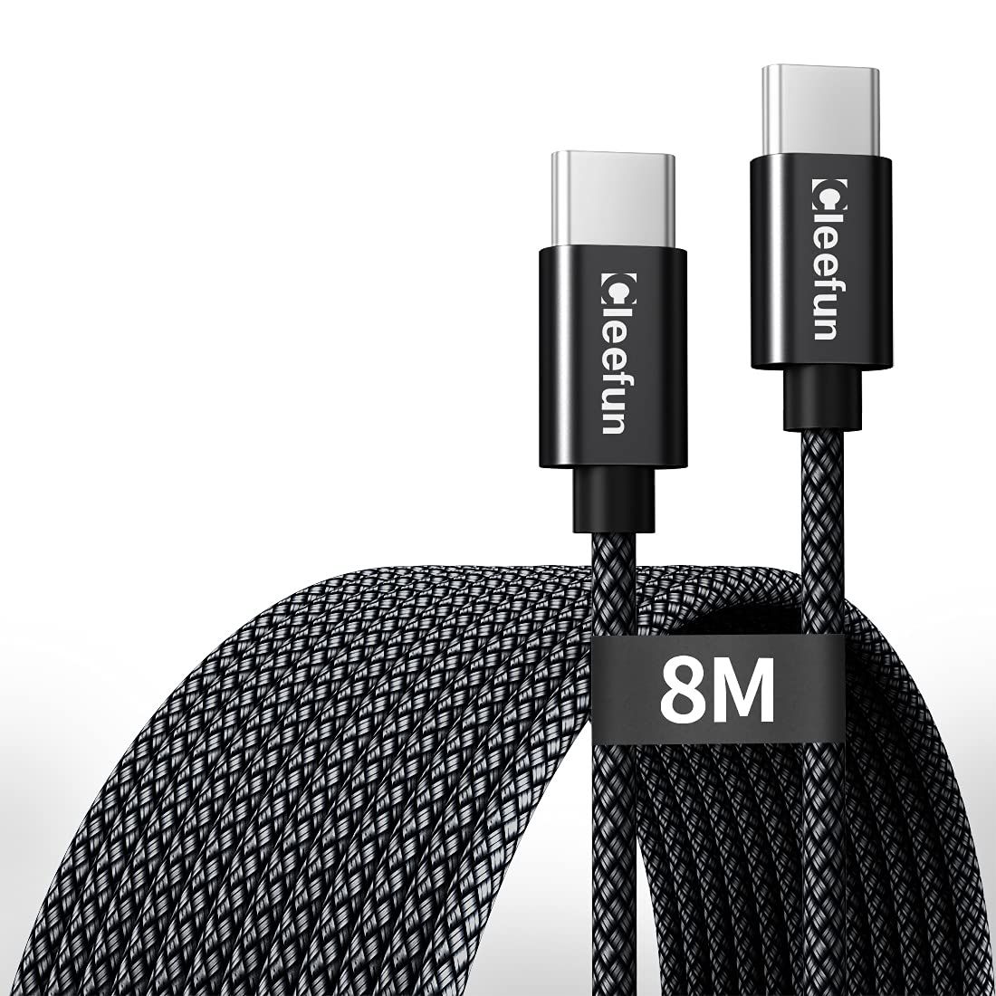 USB C to USB C Cable 8M 60W, No Data Transfer Charger for Samsung S25/S24/S23... iPhone 17/16... Macbook