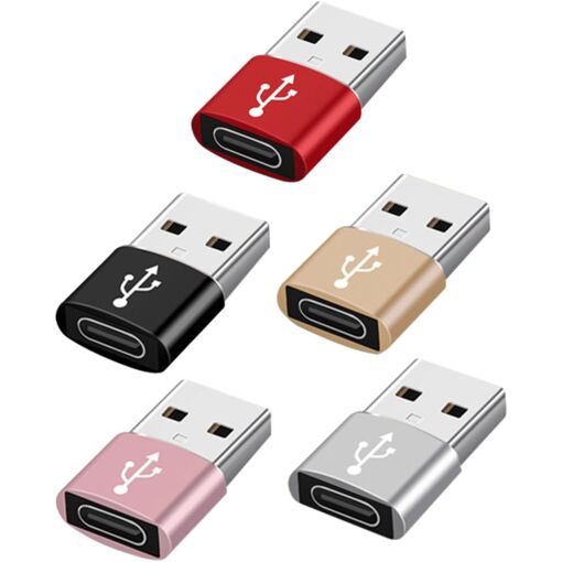 Adaptateur USB C 5 pièces de Subzonal - Convertisseur de synchronisation et de chargement de données pour téléphone et ordinateur