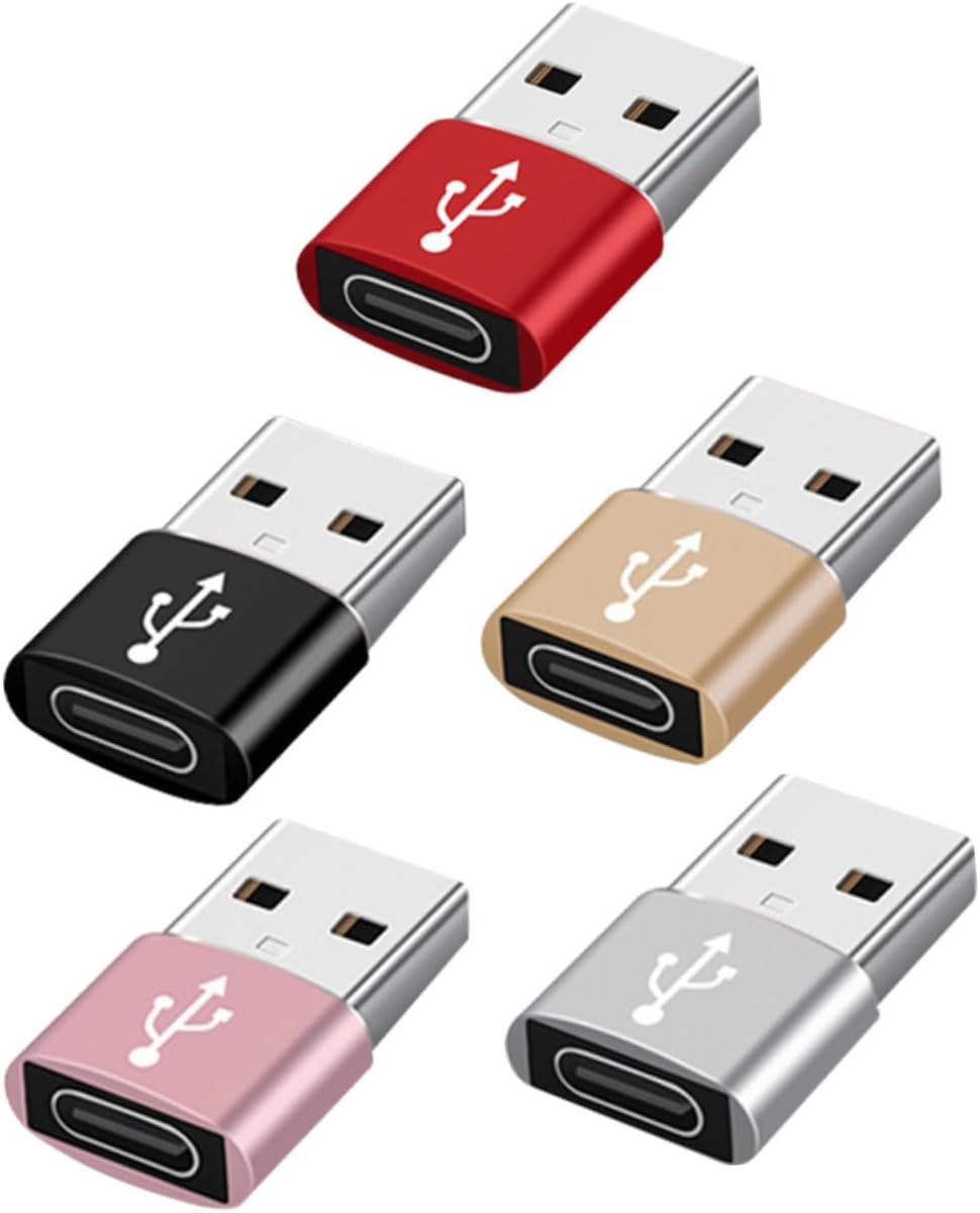 Subzonal 5-Piece USB C Adapter - Data Sync & Charging Converter for Phone and Computer