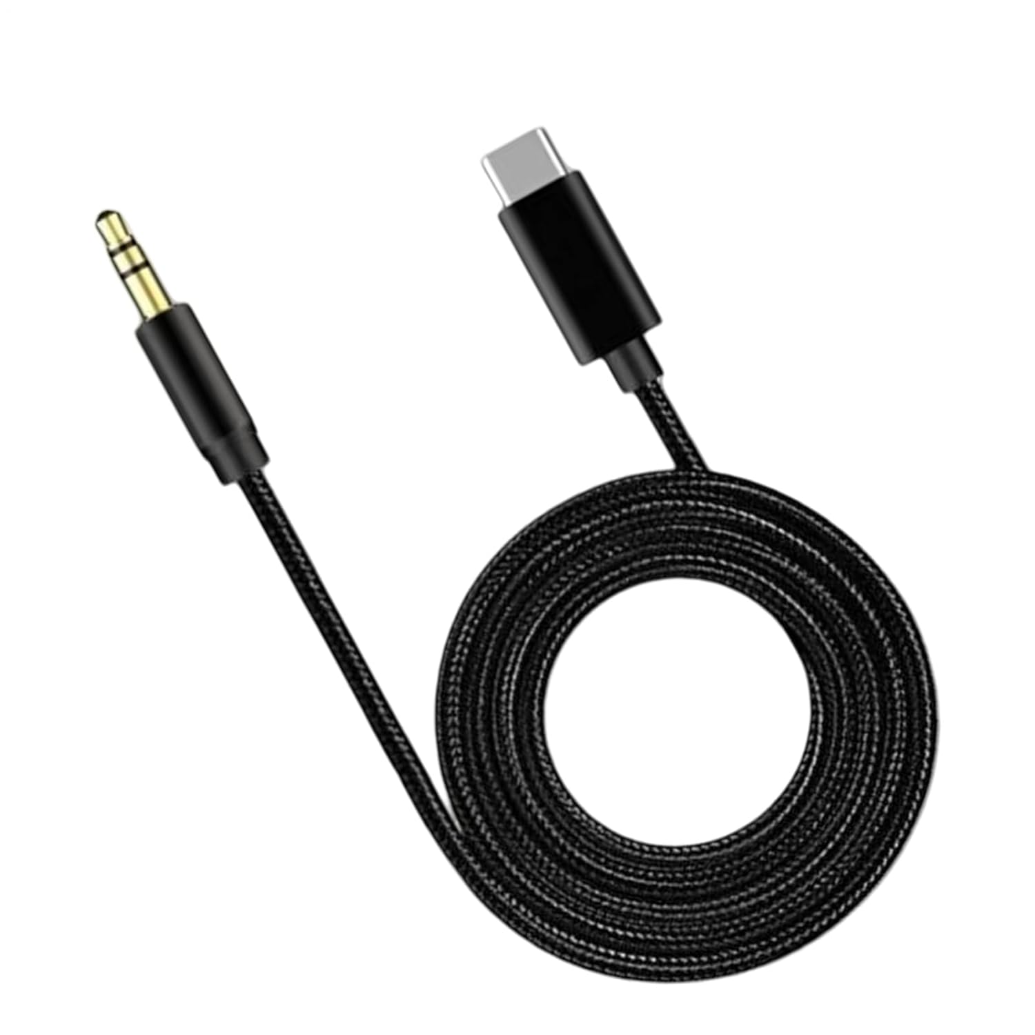 Cable de audio Subzonal USB-C a Jack de 3.5 mm - 1 m, conexión estable, cable adaptador duradero, señal reduciendo ruido para teléfono inteligente, portátil, auto, auriculares