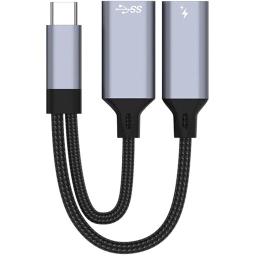 Adaptateur USB-C vers USB 3 - 30 W - Câble de charge en aluminium de 15 cm - Pour tablettes et smartphones