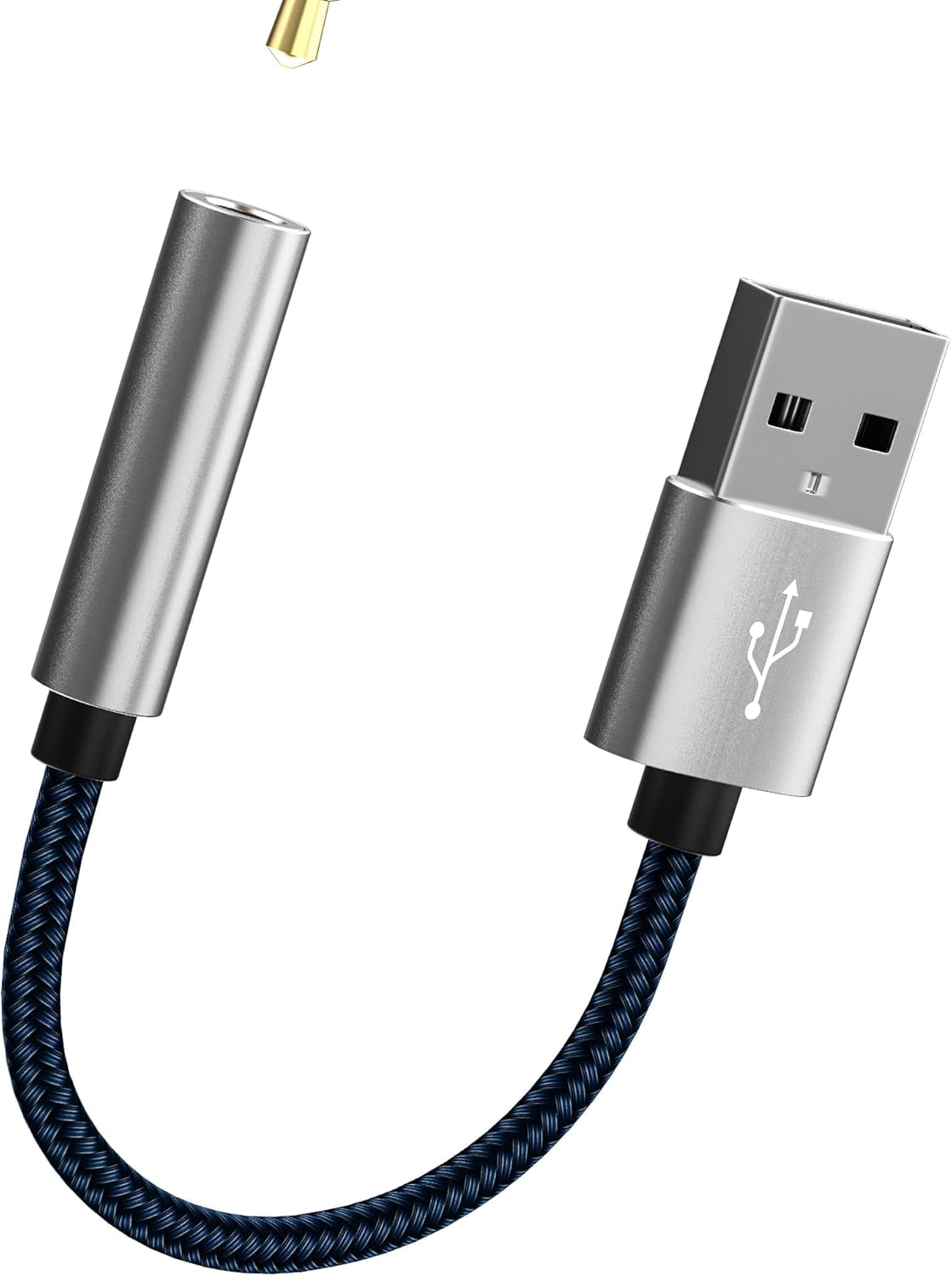 USB to 3.5mm Audio Adapter - Stereo Cable Converter for Headphones, PC, Car, Microphone, External DAC Interface Speaker