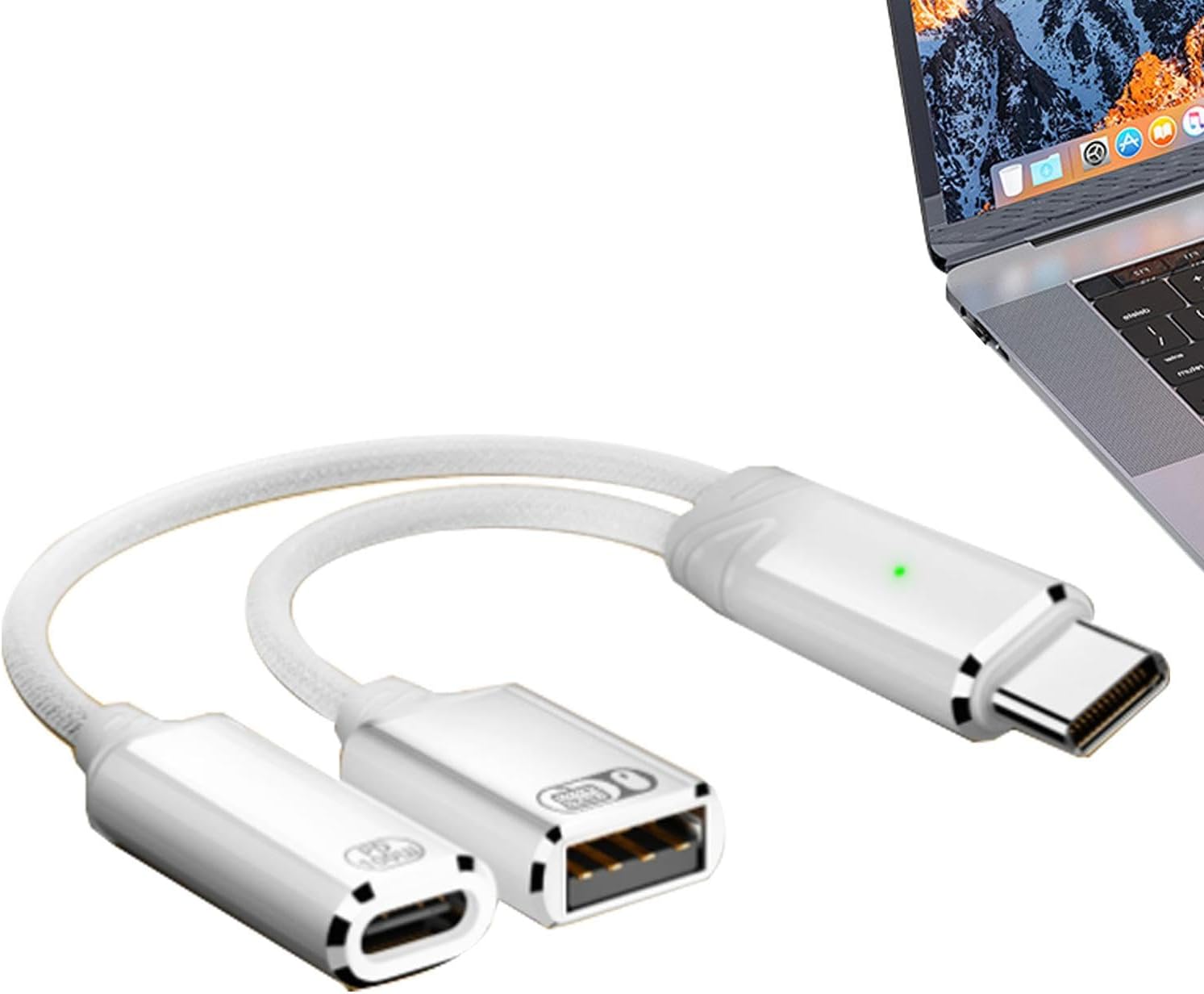 Subzonal USB-C 1 to 2 Port Adapter