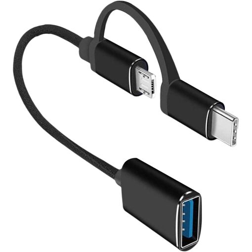 Adaptateur de câble court USB Type C vers USB 3.0 (OTG) - Synchronisation des données pour PC et ordinateur portable