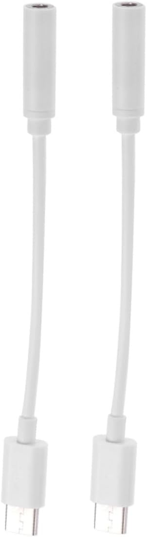 Subzonal 2-Piece USB-C to Audio Adapter Cable, White