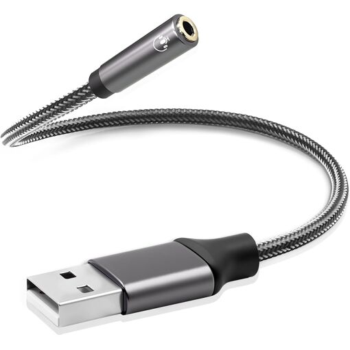 USB to 3.5mm Headphone Adapter