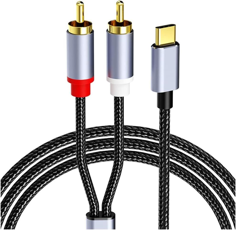 Adaptador de cable USB-C a Tipo-C doble para audio y video - 1M