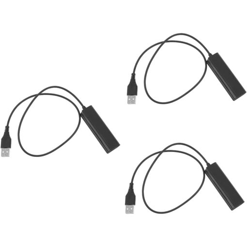 Adaptador USB de 3 piezas para auriculares - Ligero y compatible con dispositivos USB