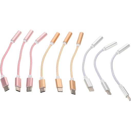 Conjunto adaptador de audio USB-C a jack 9 piezas Subzonal - Alta fidelidad para teléfonos inteligentes y computadoras