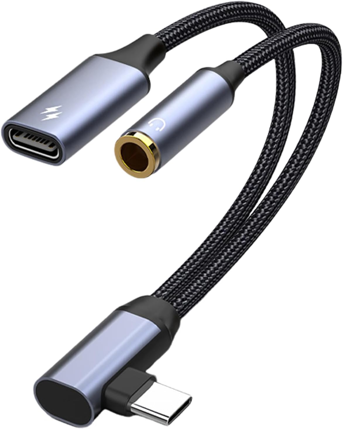 SUBZONAL USB C to 3.5mm Audio Adapter - 2-in-1 Cable Converter for Phones Headphones