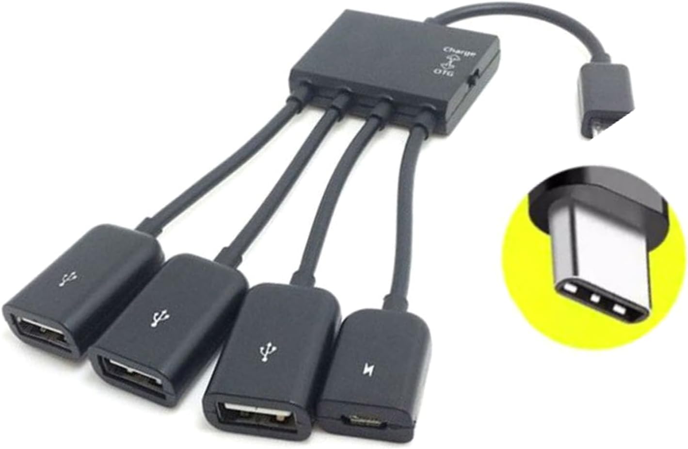 Cable de extensión Micro USB Tipo C SUBZONAL OTG - Adaptador USB repartidor para varios dispositivos