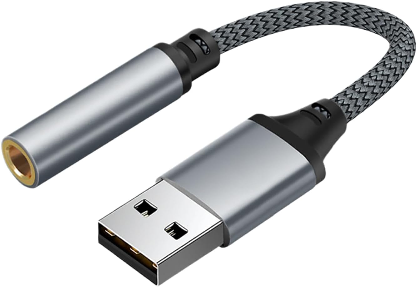 Subzonal USB-to-3.5mm Audio Adapter - High Definition Sound Converter