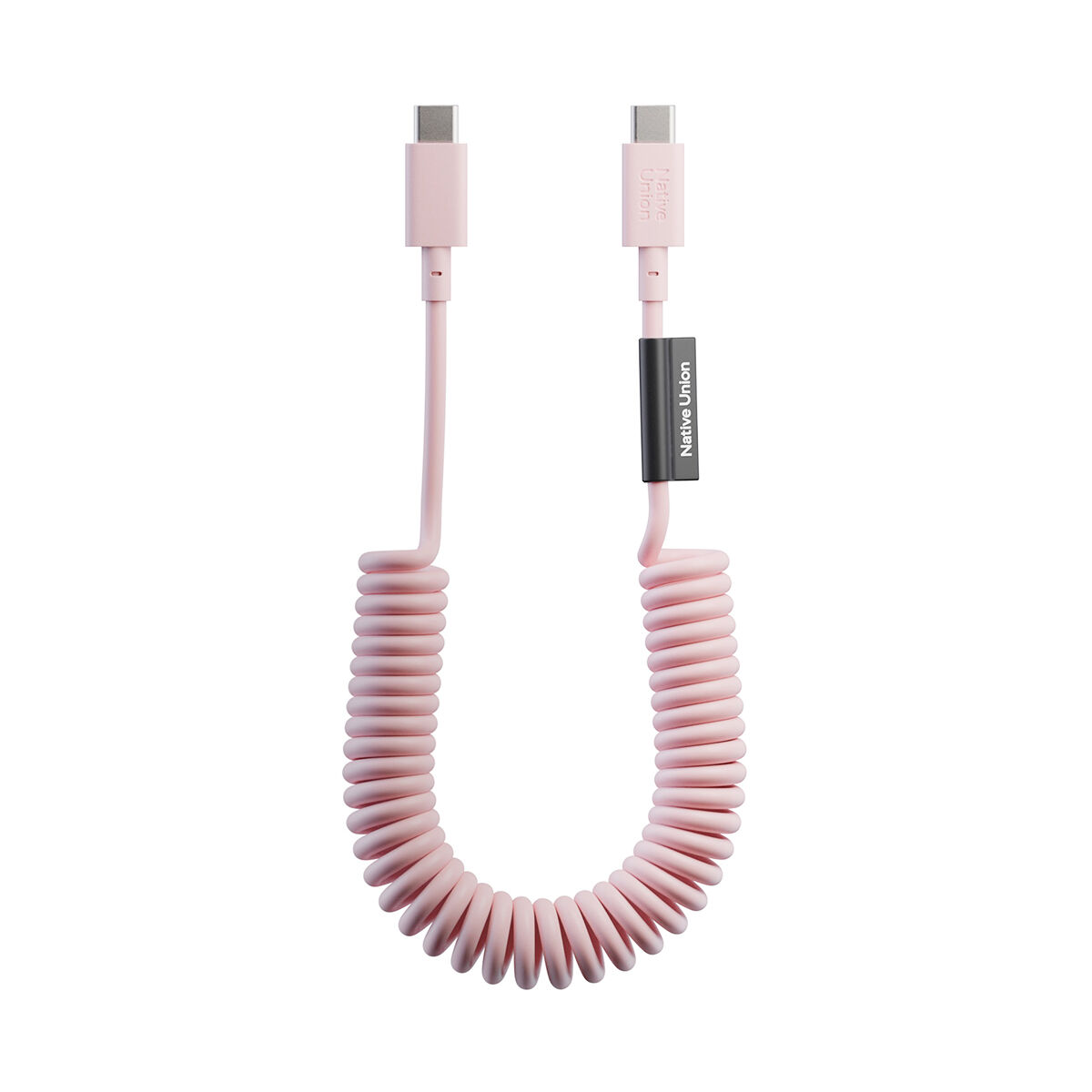 USB-C to USB-C 60W Spiral Cable 1.2m Pop Series Quick Charge by Native Union - Pink
