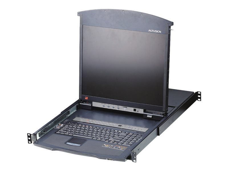 ATEN Technology KL1516AiM - 16-Port KVM Console Switch - 17" LCD, PS/2 & USB Connections, 1U Rack Mountable