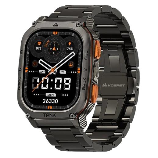 Kospet Tank M3 Ultra Smartwatch - 43mm, AMOLED Display, GPS, Black