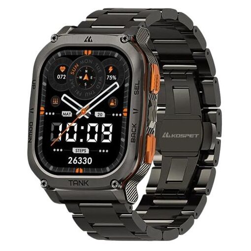 Kospet Tank M3 Ultra Smartwatch - 43mm, AMOLED Display, GPS, Black