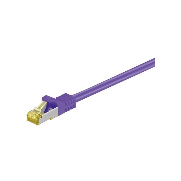 Goobay CAT 7 Network Cable S/FTP (PiMF) LSZH Halogen-Free 2 x RJ45 Cat 6a 7.5m Purple