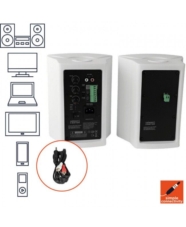 Celexon 525-W Speaker, Mounting Kit, White