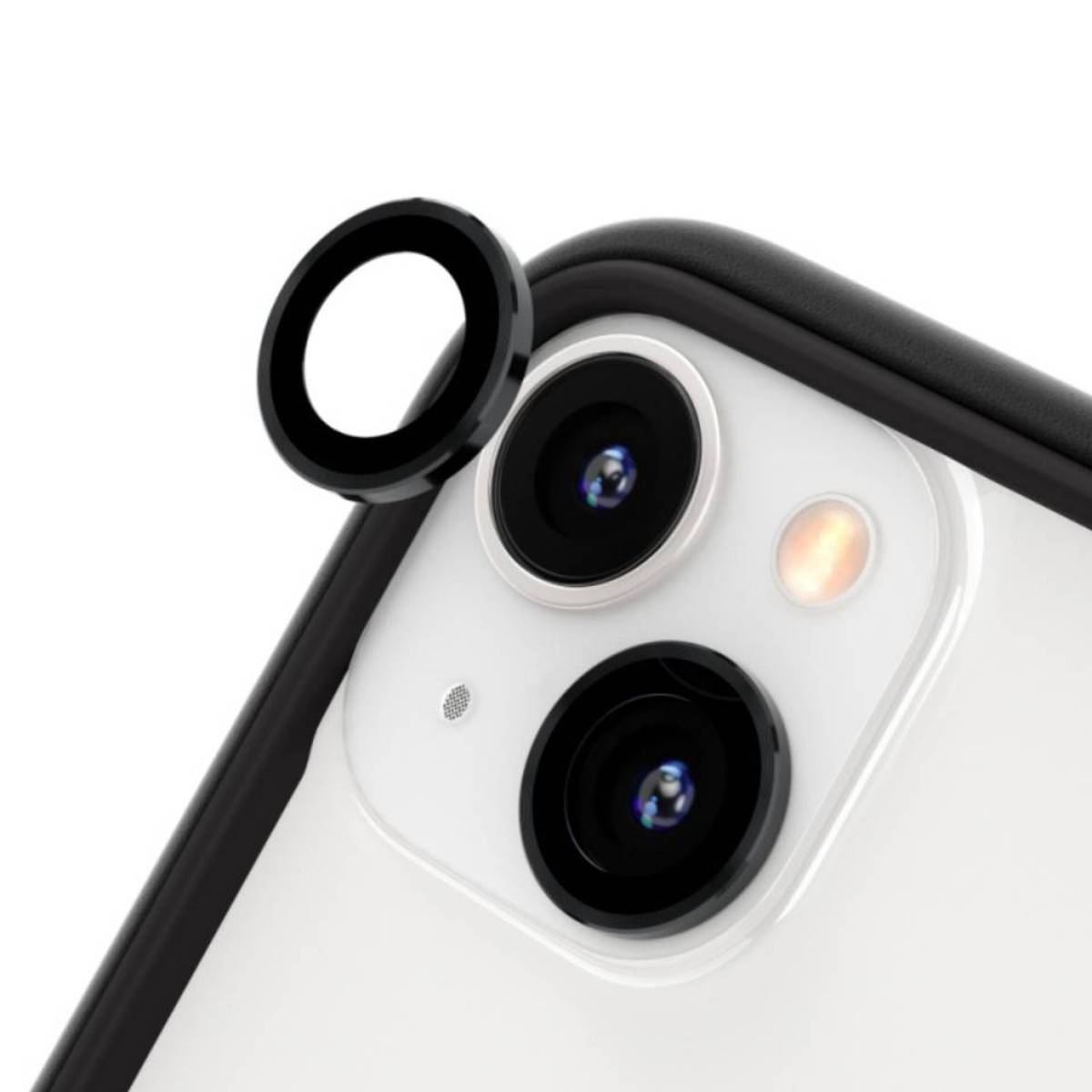 Rhinoshield Camera Lens Protector for iPhone 15 / 15 Plus - Scratch-Resistant 9H Glass, Black