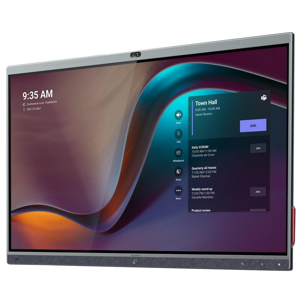 Yealink MeetingBoard 86 Pro - 86" LED Backlit LCD Interactive Touchscreen Display with Integrated Interactive Whiteboard, 4K Camera, and 16-Microphone Network - Android