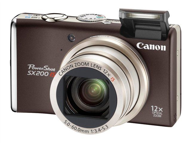 Canon PowerShot SX200 IS Digital Camera - Compact - 12.1MP - 720p - 12x Optical Zoom