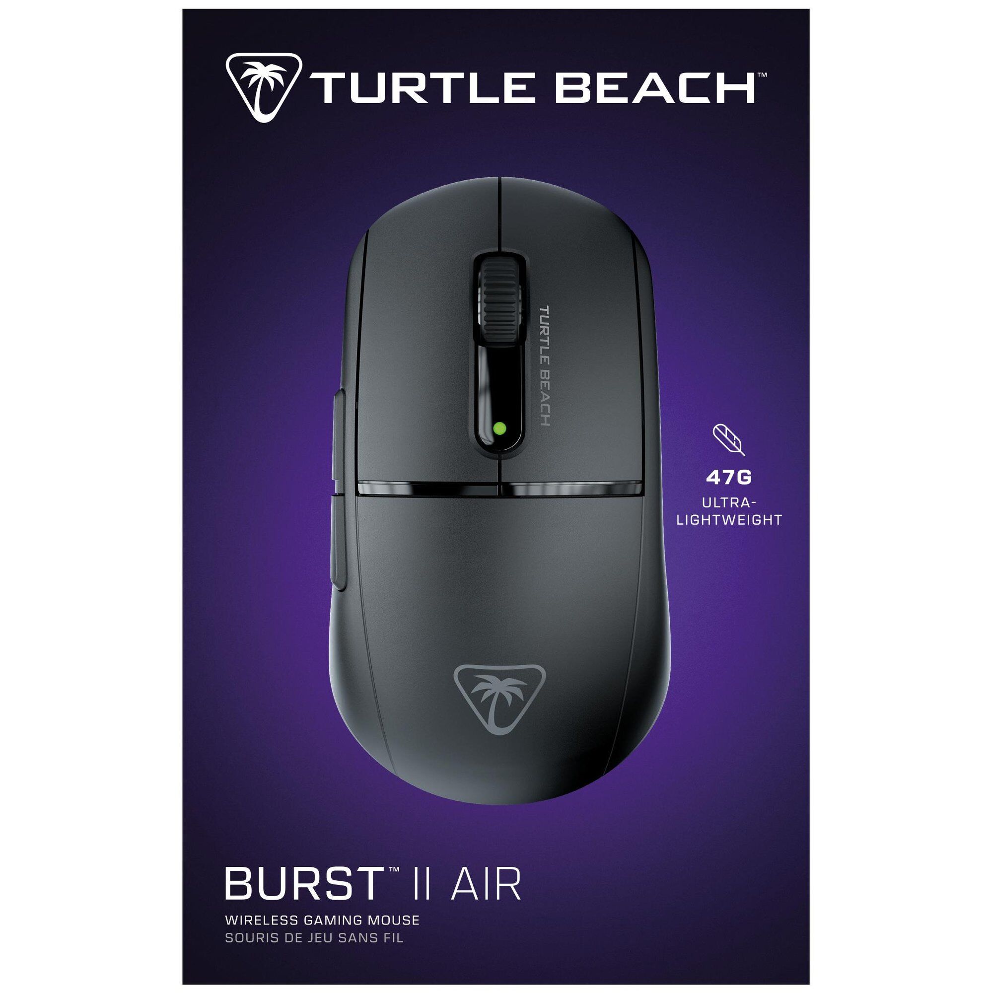 Turtle Beach Burst II Air Wireless Gaming Mouse - 2.4GHz, Ultra-Lightweight, 47g, Optical Switches, Symmetrical Design, USB-C Charging