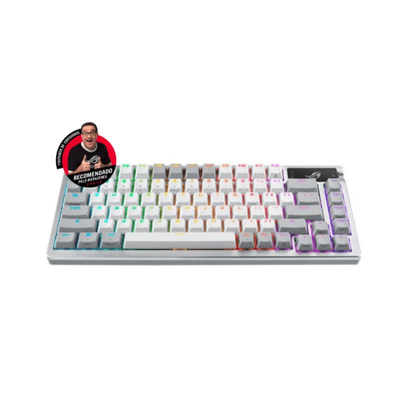 Asus ROG Azoth Wireless Keyboard (Nx Snow) Lunar White