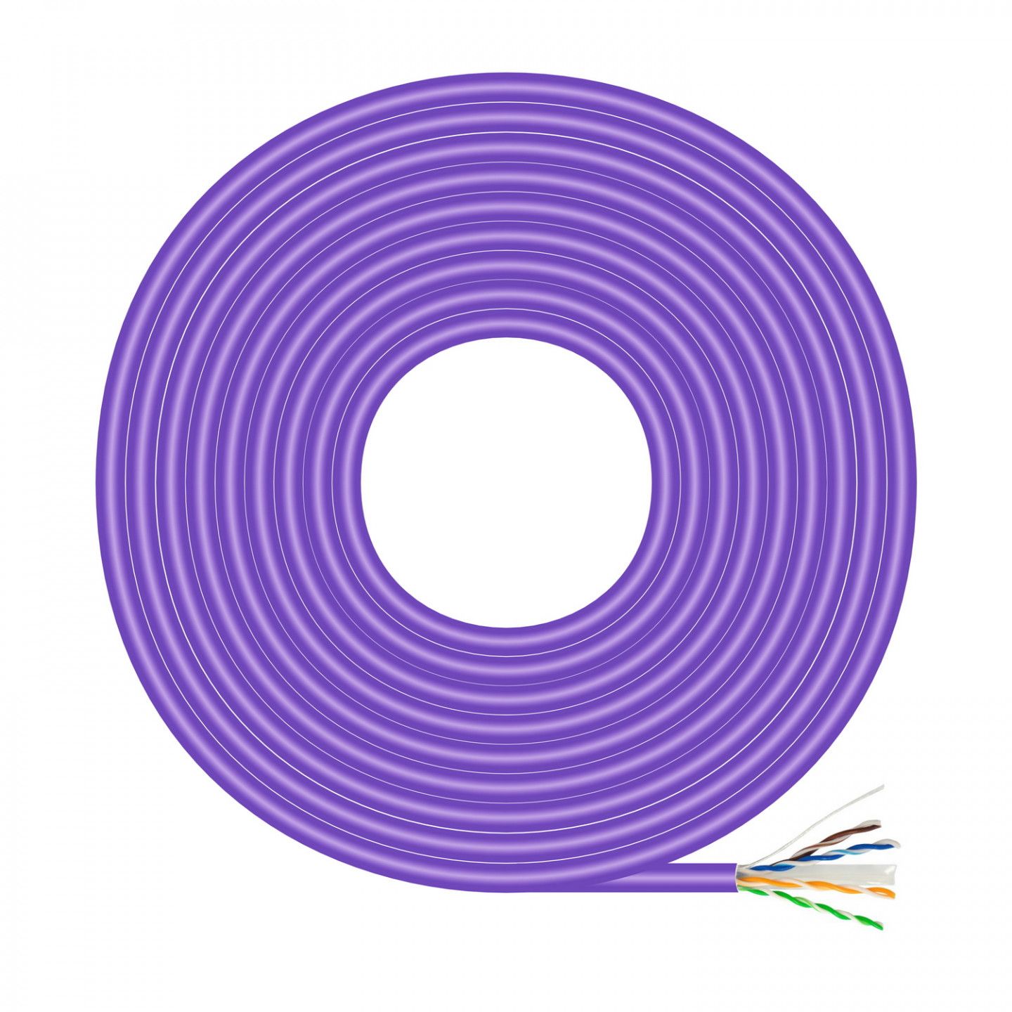 AISENS Cat6 U/UTP Network Cable, 305m Violet