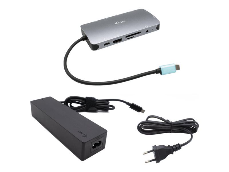 Estación de acoplamiento i-Tec Nano - Estación de conexión USB-C/Thunderbolt 3 con HDMI, VGA, Gigabit Ethernet y 100W