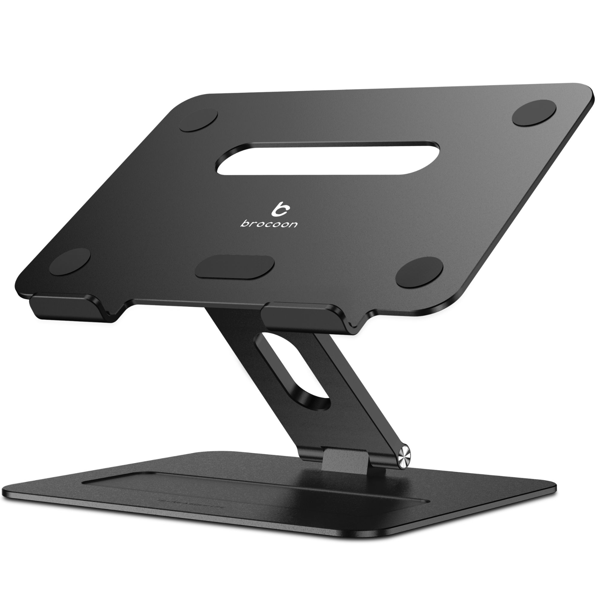 brocoon Laptop Stand, Adjustable Laptop Riser - Black