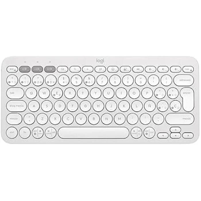 Logitech K380s Wireless Keyboard - Spanish QWERTY - Bluetooth - White