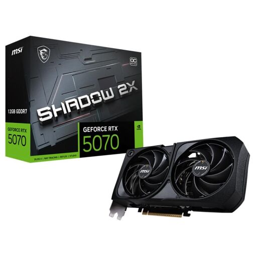MSI GeForce RTX 5070 12 Go SHADOW 2X OC NVIDIA 12 Go GDDR7