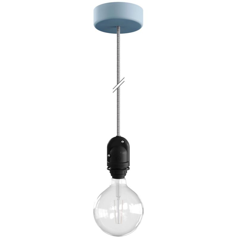 Creative Cables - Eiva Outdoor Pendant Light with 1.5m Textile Cable, Roséce and Waterproof Socket IP65