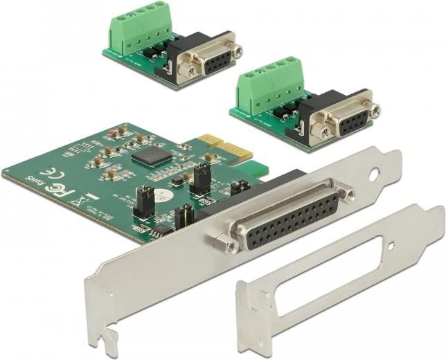 Delock PCI Express Card 65841 - Dual RS-422/485 Serial Interface with ESD Protection and Surge Protection Option