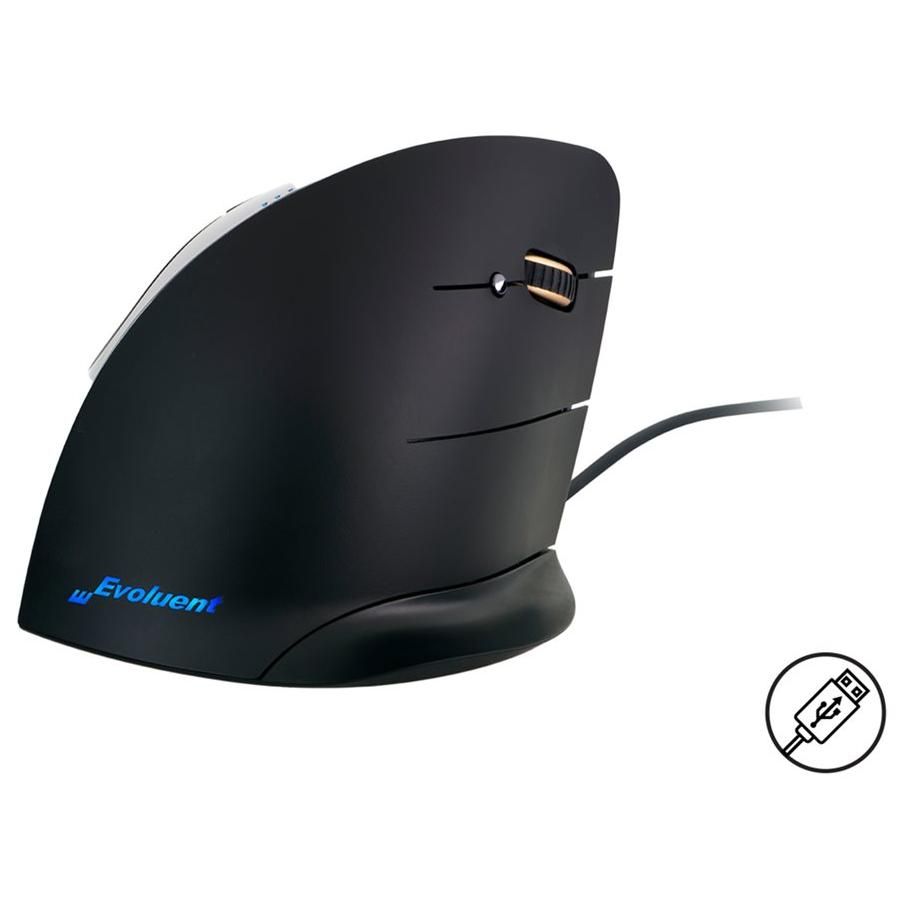 Bakker Elkhuizen Evoluent Vertical Mouse C - Vertical Mouse - Right-Handed - 5 Buttons - Wired - USB