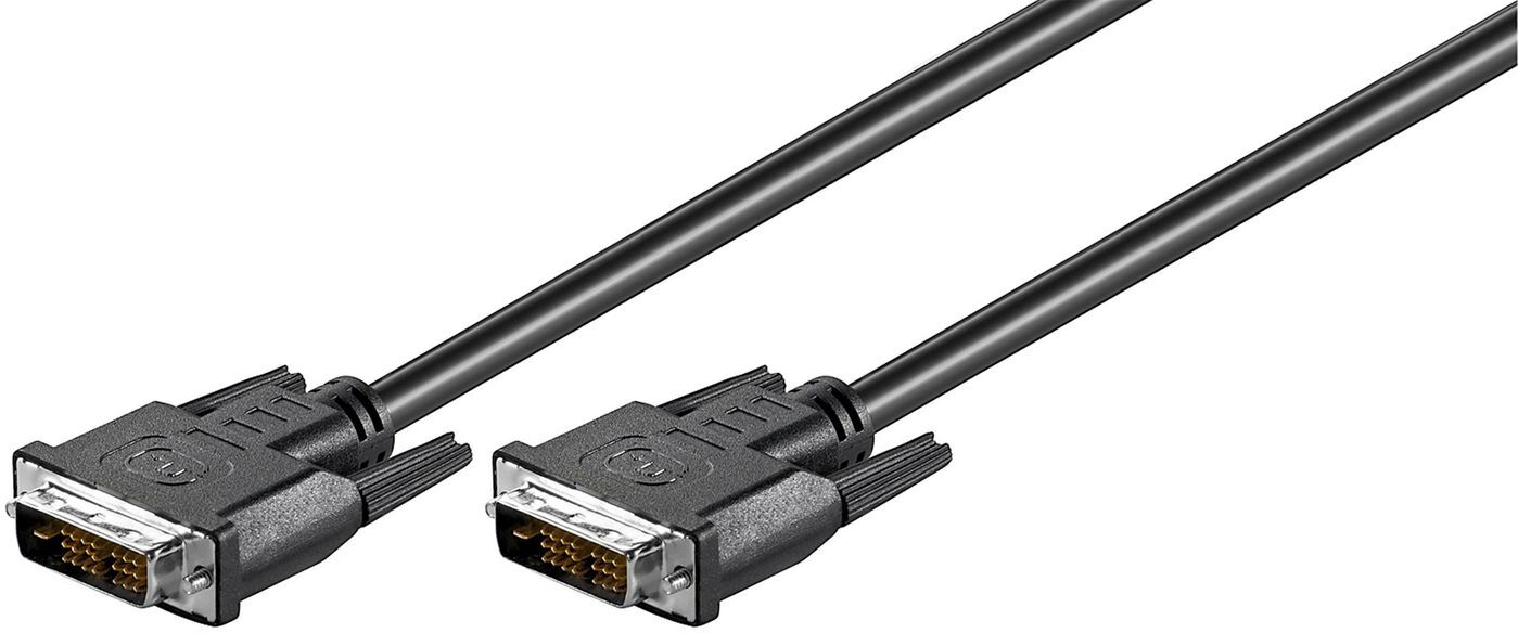 MicroConnect DVI Cable 1m DVI-D Black