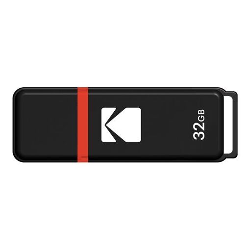Kodak K102 USB Flash Drive - 32GB - USB 2.0 - Black, Red