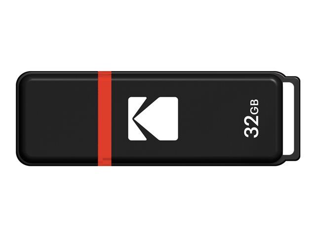Kodak K102 USB Flash Drive - 32GB - USB 2.0 - Black, Red