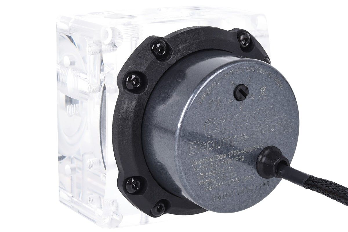 Alphacool VPP755 Ice Pump - 1/4" Female with Eisdecke D5 Plexi V.3