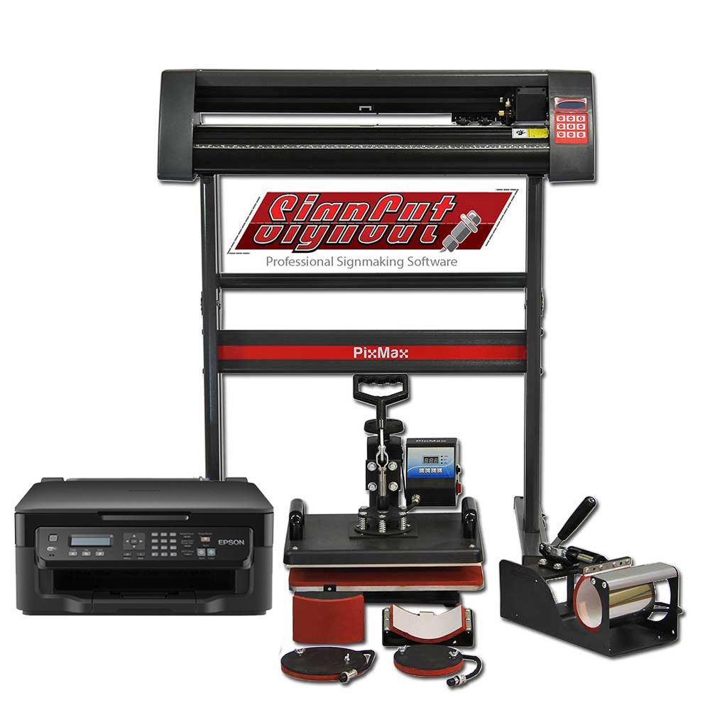 Pressa térmica PixMax 5 en 1, cortador de vinilo y impresora