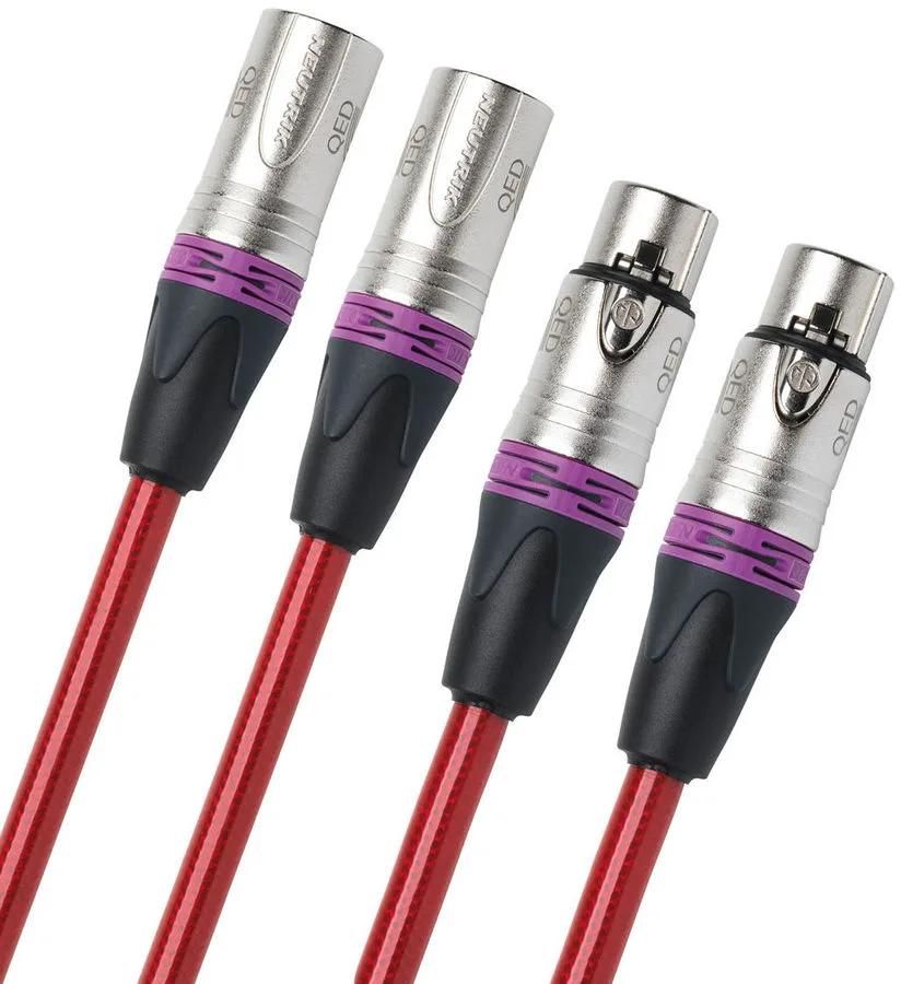 Câble QED Analogique XLR 1M Rouge