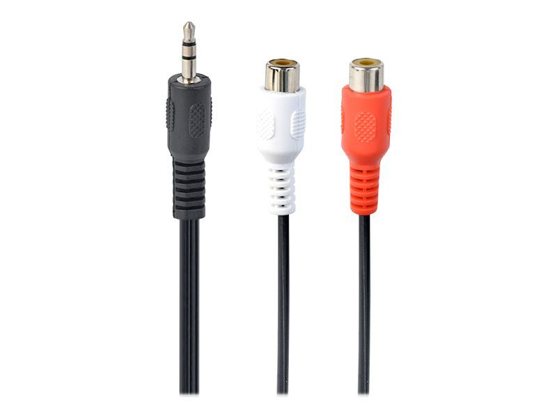 Gembird Audio Adapter - 2x Female RCA to Stereo Mini 3.5mm Male - 20cm - Black